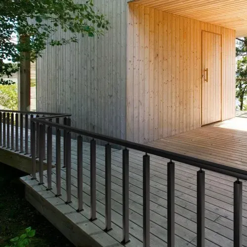 VEVOR Kabelgeländerpfosten, 106,7x4,97x4,97cm, ebener Stahldeck-Geländerpfosten ohne Löcher, SUS304 Edelstahl-Kabelgeländerpfosten, Treppenhandlaufpfosten mit horizontaler und gebogener Halterung – Bild 7