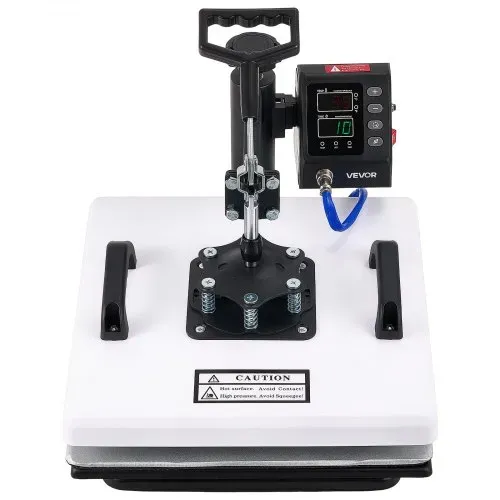 VEVOR Transferpresse 38x38cm Sublimationsmaschine 2-in-1 Textilpresse 1250W, 360° Schwenkfunktion Schnelles & Gleichmäßiges Aufheizen Zeit- & Temperaturregelung T-Shirts Kissenbezüge Mützen – Bild 9