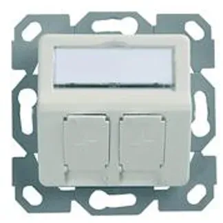 Telegärtner Modulträger,UP-Dose,f. 2xAMJ/AMJ-S-Mod./Kupp.,AW, 30Grad, 50×50 design, ohne Rahmen, (Keystone) Telegärtner Modulträger,UP-Dose,f. 2xAMJ/AMJ-S-Mod./Kupp.,AW, 30Grad, 50×50 design, ohne Rahmen, (Keystone)