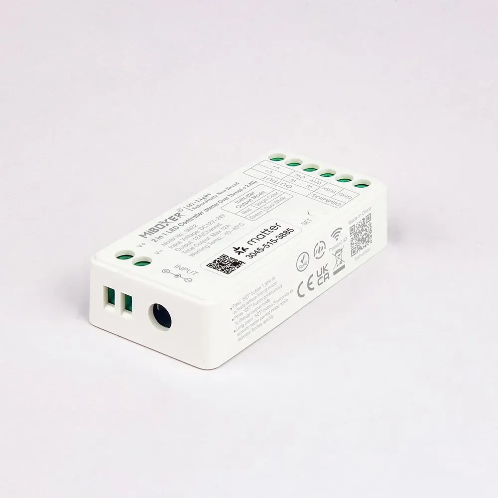 MiBoxer SM2 LED Controller Matter-Serie 2in1 Single colour/CCT(dual white) dim DC12/24V Matter Over Thread+2.4GHz – Bild 3