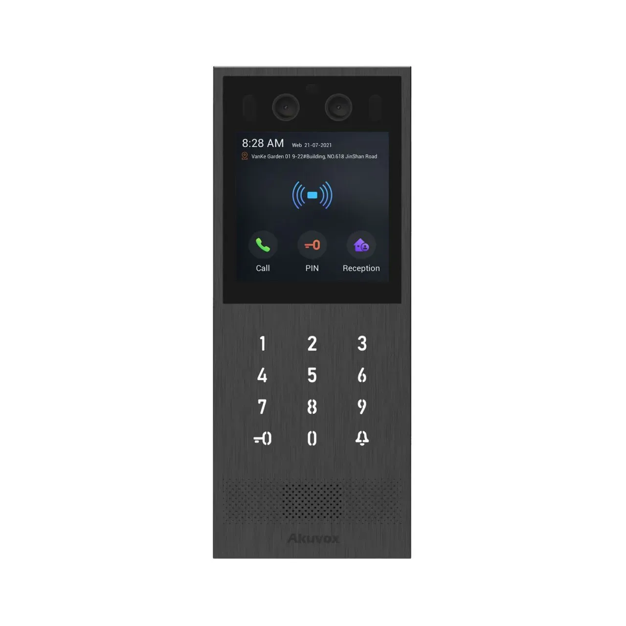 Akuvox Video-TFE X912S Kit On-Wall, big touch screen, card reader, black Akuvox Video-TFE X912S Kit On-Wall, big touch screen, card reader, black