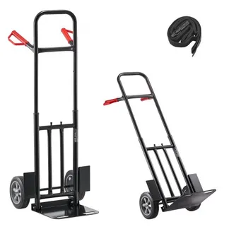 VEVOR Sackkarre, 272 kg Tragkraft, Transportkarre 480x460x1200mm, tragbarer Rollwagen mit Zurrgurt, Transportroller, Stapelkarre, Transportwagen für Hause, Büro, Lager, Supermarkt VEVOR Sackkarre, 272 kg Tragkraft, Transportkarre 480x460x1200mm, tragbarer Rollwagen mit Zurrgurt, Transportroller, Stapelkarre, Transportwagen für Hause, Büro, Lager, Supermarkt