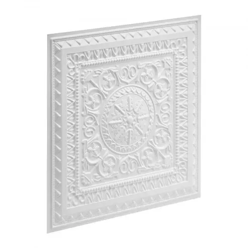 VEVOR 12 Stk. Deckenpaneele PVC-Deckenplatten Deckenfliesen 605x605mm Weiß, 3D-Geometrie-Design, Stoßfest, Brandschutz, Wasserfest, Für Abgehängte Decke, Elegante Innendekoration für Wohnraum Büro – Bild 8