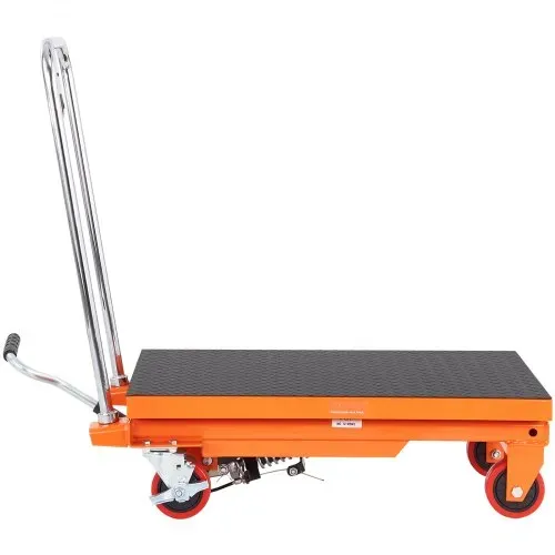 VEVOR Scherenhubtisch hydraulisch 230 kg Tragfähigkeit Hubtischwagen 220–720 mm Hubbereich Hubtisch Werkstatt 700 x 450 mm Plattform Scherenhubwagen Einzelschere für Fabriken Lagerhäuser Supermärkte – Bild 9