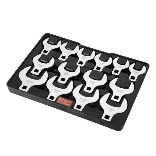 VEVOR Crowfoot-Schlüsselsatz, 1/2-Zoll-Antrieb, 14-teilig, SAE (1-1/16 Zoll – 2 Zoll), Crowfoot-Schlüsselsatz mit Ablagefach, 40CR-Material mit Lasergravierter Größenangabe, für Mechanische Wartung – Bild 9