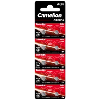 Knopfzelle CAMELION, AG4, 1,5V, Alkaline, 10er-Blister Knopfzelle CAMELION, AG4, 1,5V, Alkaline, 10er-Blister