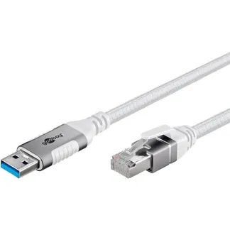 Ethernet-Kabel USB-A 3.2 Gen1 Stecker > RJ-45 Stecker, LAN-Adapter Ethernet-Kabel USB-A 3.2 Gen1 Stecker > RJ-45 Stecker, LAN-Adapter
