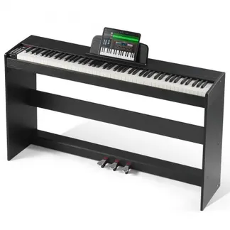 VEVOR Digitalpiano, 88 Tasten, Elektrisches Klaviere, Doppeltastatur und Lautsprecher, einfache Gehäusehalterung mit Kopfhörer, 200 Töne und Rhythmen, unterstützt Bluetooth/USB/MIDI, für Anfänger VEVOR Digitalpiano, 88 Tasten, Elektrisches Klaviere, Doppeltastatur und Lautsprecher, einfache Gehäusehalterung mit Kopfhörer, 200 Töne und Rhythmen, unterstützt Bluetooth/USB/MIDI, für Anfänger