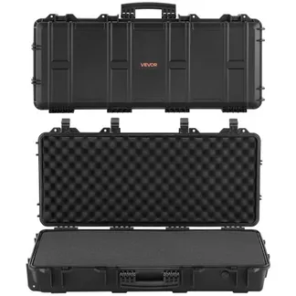 VEVOR Waffenkoffer mit Hartschale für Langwaffen, abschließbarer Gewehrkoffer mit vorgeschnittenen Schaumstoffen, Langwaffenkoffer Waffenaufbewahrung rollbar IP67 wasserfest, 97,8 x 42 x 17,3 cm Schwarz VEVOR Waffenkoffer mit Hartschale für Langwaffen, abschließbarer Gewehrkoffer mit vorgeschnittenen Schaumstoffen, Langwaffenkoffer Waffenaufbewahrung rollbar IP67 wasserfest, 97,8 x 42 x 17,3 cm Schwarz