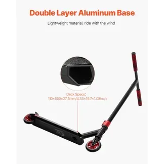 VEVOR Stunt-Scooter, Pro Trick Scooter für Kinder im Alter von 11–13 Jahren, Teenager, Jungen und Mädchen, Freestyle Street Rider für Fortgeschrittene & Anfänger, doppellagiges leichtes Aluminiumdeck VEVOR Stunt-Scooter, Pro Trick Scooter für Kinder im Alter von 11–13 Jahren, Teenager, Jungen und Mädchen, Freestyle Street Rider für Fortgeschrittene & Anfänger, doppellagiges leichtes Aluminiumdeck