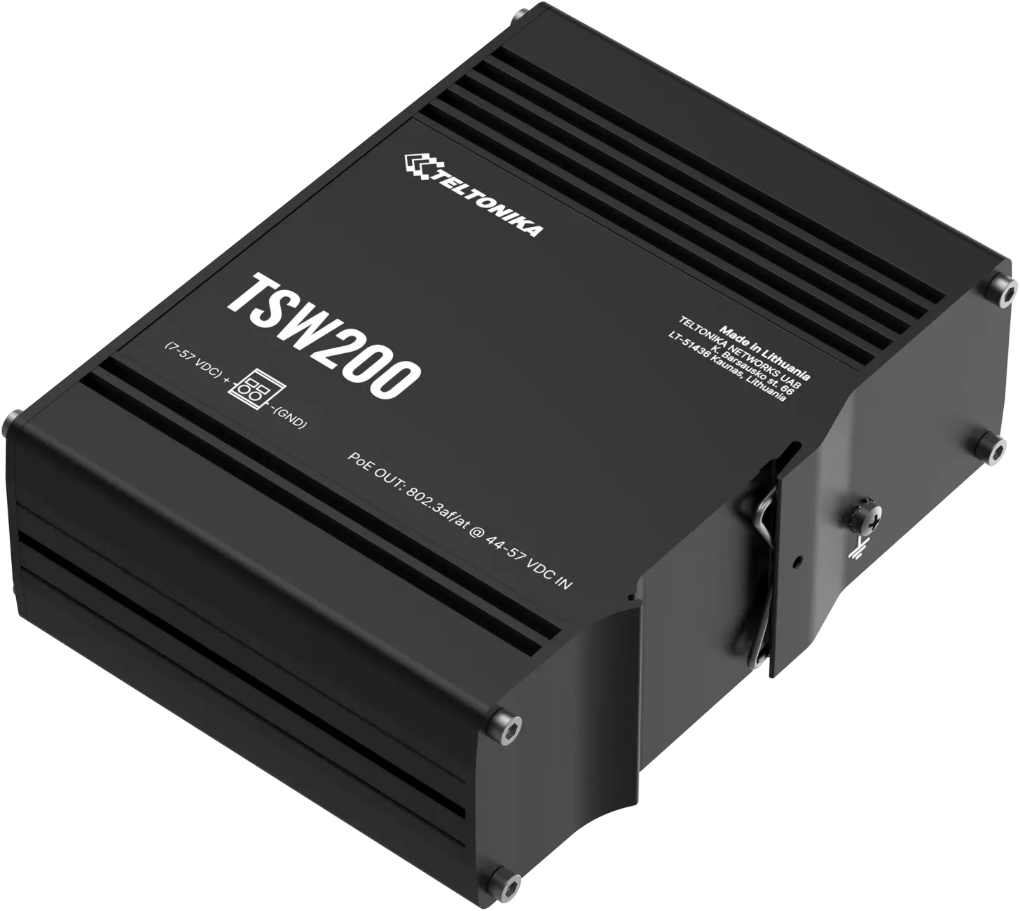 Teltonika · Switch · TSW200 · 8 Port Gigabit Industrial unmanaged PoE+ Switch, 2 SFP – Bild 2