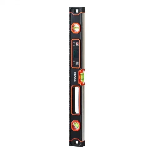 VEVOR Digitale Wasserwaage mit LCD-Display, 60 cm Richtwaage mit 3 Libellen 90°/45°/0°, Meganetische Maurerwaage mit IP54 Wasserschutz & 2 Batterien, 360° Messwerkzeug für Baustelle Hausrenovierung – Bild 9