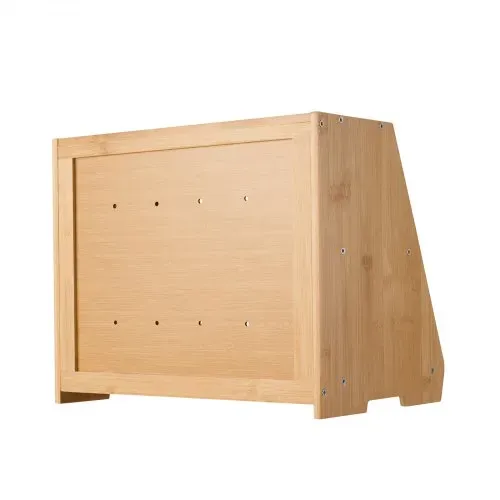 VEVOR Doppellagiger Brotkasten für Küchentheke Brotbehälter Brotbox Brot-Organizer aus Holz für selbstgebackenes Brot, Aufbewahrungsbehälter mit gewellter Acryl-Türplatte, Brotaufbewahrung Natur – Bild 10