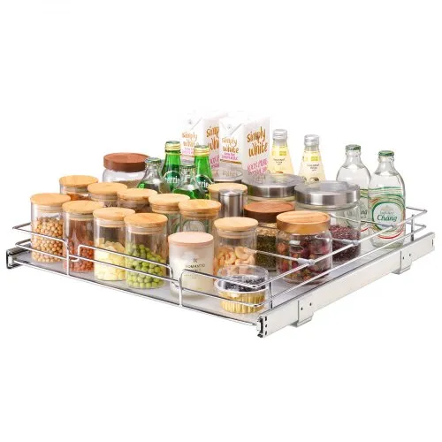 VEVOR ausziehbares Gewürzregal 537x533x85 mm Spülschrankregal Küchenschrank, Schiebeschublade Waschbecken Gewürzregal Schrank Organizer Unterschrankregal 567x563x185 mm (Einbaumaße) VEVOR ausziehbares Gewürzregal 537x533x85 mm Spülschrankregal Küchenschrank, Schiebeschublade Waschbecken Gewürzregal Schrank Organizer Unterschrankregal 567x563x185 mm (Einbaumaße)
