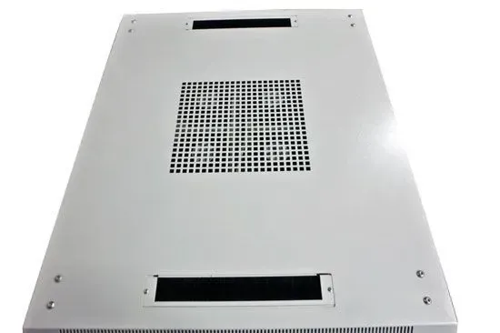 ALLNET 19"Schrank, 42HE, B800/T1000mm, perforierte Blechtüren, Lichtgrau, SNB-Serie, – Bild 8