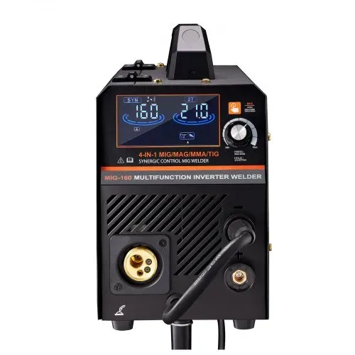 VEVOR MIG-Schweißgerät, 160 A Welder, synergetische MIG-Schweißmaschine, 4-in-1-Gas/MIG/MMA/Lift TIG-Mehrprozess-Schweißer mit IGBT-Wechselrichtertechnologie und LCD-Bildschirmanzeige – Bild 10