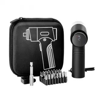 VEVOR Akkuschrauber Set Elektroschrauber 0,5–5 Nm 2500-mAh-Akku, Akkuschrauber-Set mit 32 Bits & Digitalanzeige & LED-Licht & Typ-C-Ladefunktion, für die elektrische Reparatur von Möbeln Schwarz VEVOR Akkuschrauber Set Elektroschrauber 0,5–5 Nm 2500-mAh-Akku, Akkuschrauber-Set mit 32 Bits & Digitalanzeige & LED-Licht & Typ-C-Ladefunktion, für die elektrische Reparatur von Möbeln Schwarz