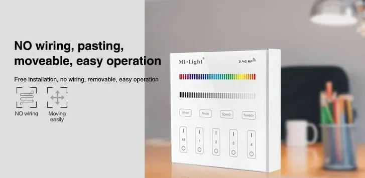 MiBoxer B3 LED Fernbedienung Smart Panel RGB/RGB-W 4 Zonen – Bild 4