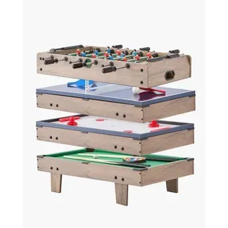 VEVOR 4 in 1 Kombi-Spieltisch-Set Airhockey-Tisch (81 cm), Multi-Kombinationstisch mit Pool-Billard & Hockey & Tischfußball & Pingpong & Pushern & Pucks, für Kinder Familienspielzimmer Büro VEVOR 4 in 1 Kombi-Spieltisch-Set Airhockey-Tisch (81 cm), Multi-Kombinationstisch mit Pool-Billard & Hockey & Tischfußball & Pingpong & Pushern & Pucks, für Kinder Familienspielzimmer Büro