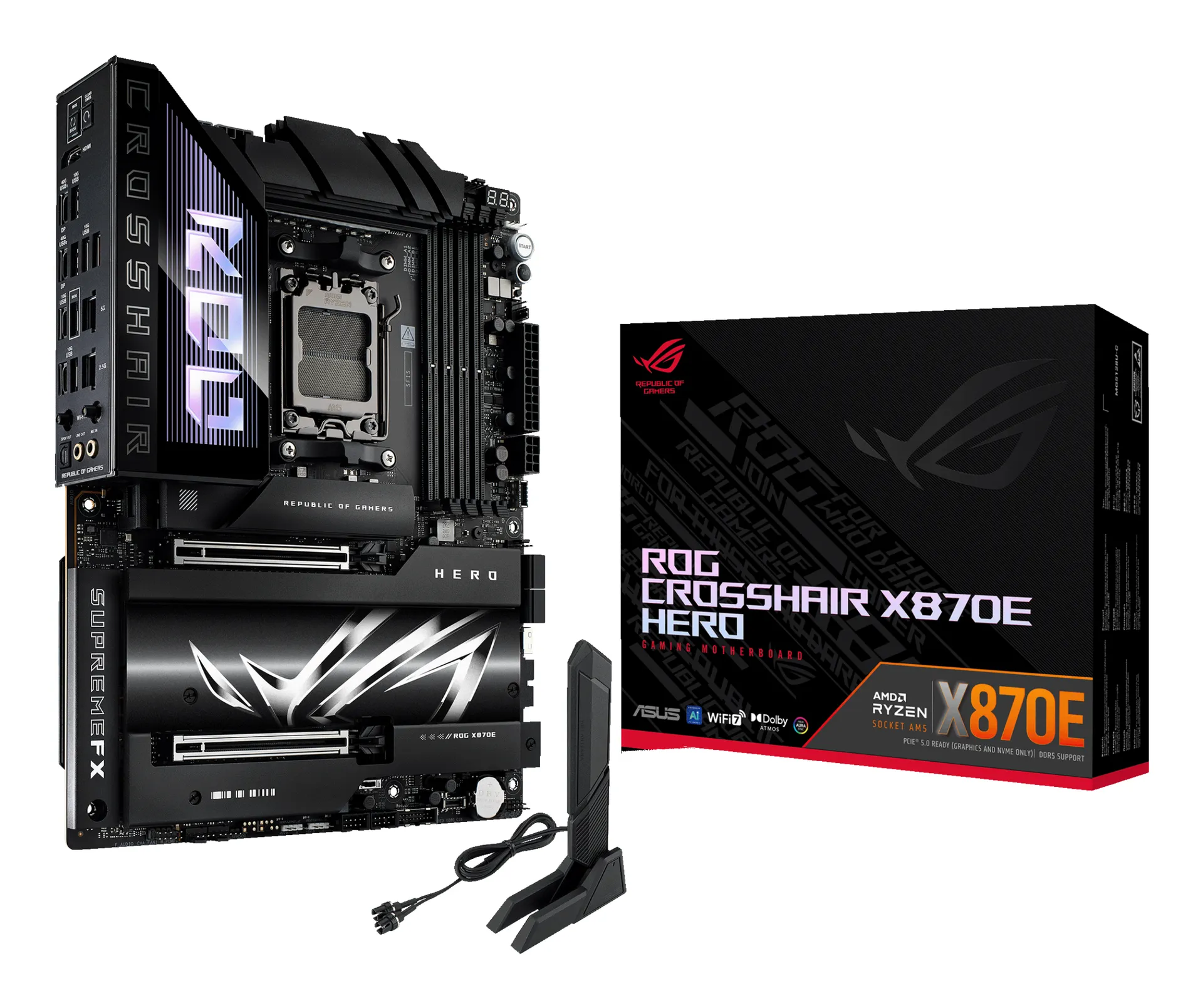 ASUS ROG CROSSHAIR X870E HERO AMD X870E Sockel AM5 ATX ASUS ROG CROSSHAIR X870E HERO AMD X870E Sockel AM5 ATX