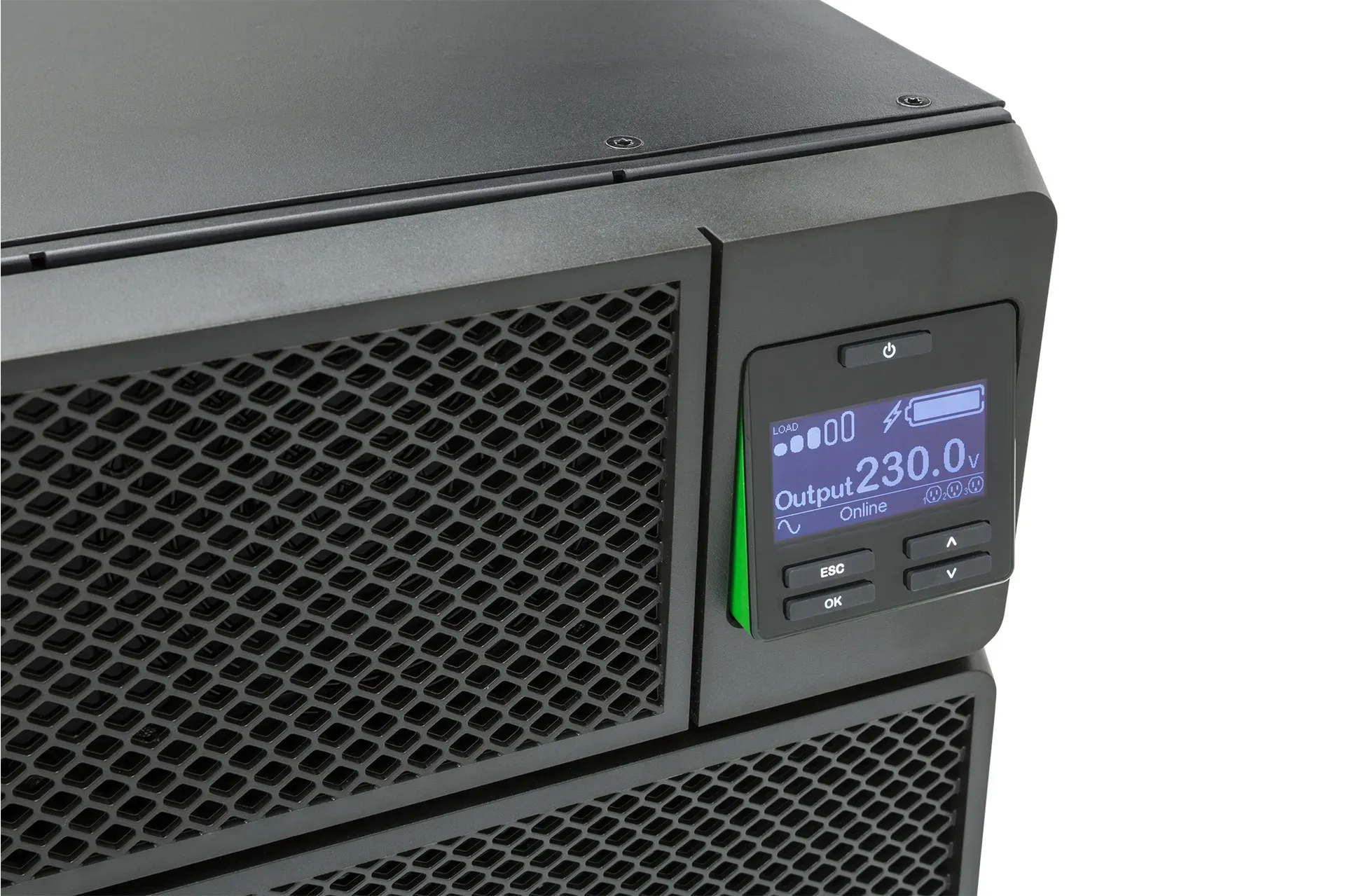 APC Smart-UPS On-Line SRT6KRMXLI – 6kW/VA, 6x C13, 4x C19, festverdrahteter 1-Phasen-Ausgang, Rack-montierbar, eingebettetes NMC – Bild 6