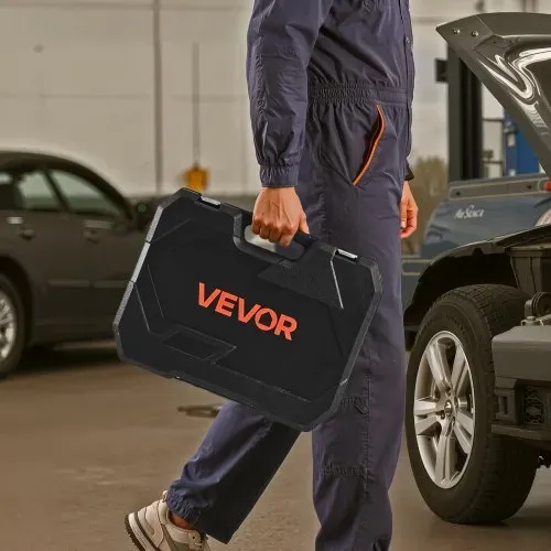 VEVOR Steckschlüsselsatz 86-tlg. 9,5/6,4/12,7 mm Antriebssteckschlüssel & Ratschensatz, SAE und metrisch, Werkzeugsatz mit Ratschenschlüssel, Zubehör und Aufbewahrungskoffer, CR-V-Legierungsstahl – Bild 7
