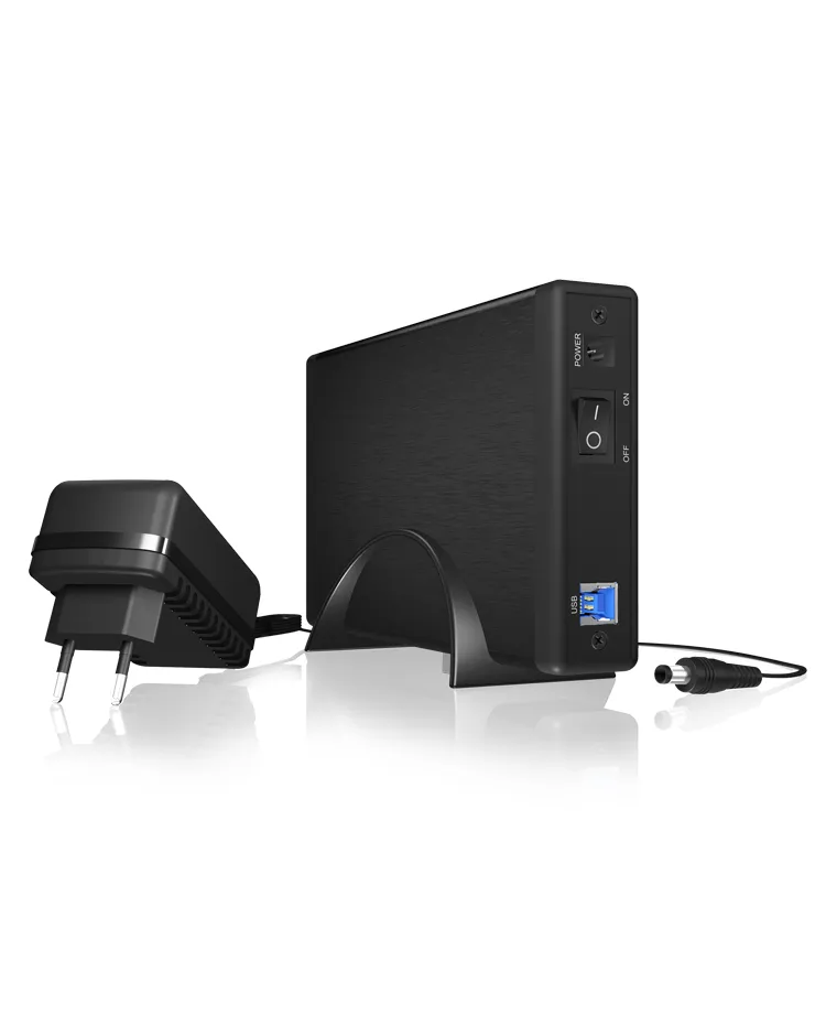 ICY BOX IB-377U3 Ext. Gehäuse f. 3,5" SATA (I-III) 6 Gbit/s HDD USB 3.2 Gen 1, UASP, schwarz – Bild 3