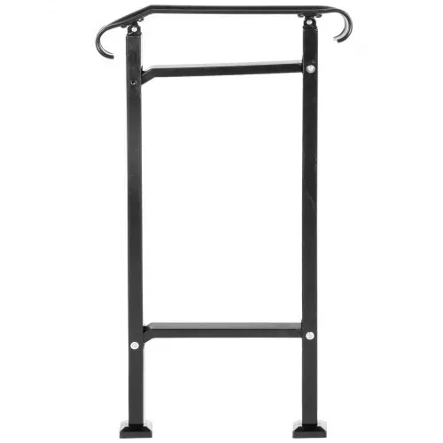 VEVOR Treppengeländer 50x13,5x108 cm Handlauf Geländer Höhe(bis zu 18,5 cm) & Winkel(0-30,8°) einstellbar Eingangsgeländer Eisenhandlauf Ideal für 1 oder 2 stufige Treppen mit Installationskit Schwarz – Bild 8