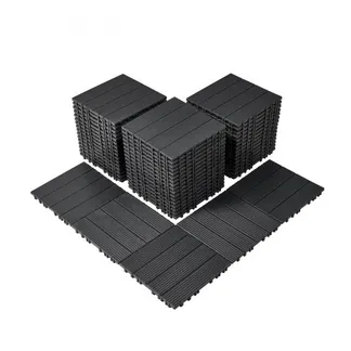 VEVOR Terrassenfliesen, 54er-Set, Balkonfliesen 295 x 295 mm, Klickfliesen, wasserdichter Kunststoff-Bodenbelag für den Außenbereich, Terrassenbodenbelag für Veranda, Pool, Balkon, Hinterhof, Dunkelgrau VEVOR Terrassenfliesen, 54er-Set, Balkonfliesen 295 x 295 mm, Klickfliesen, wasserdichter Kunststoff-Bodenbelag für den Außenbereich, Terrassenbodenbelag für Veranda, Pool, Balkon, Hinterhof, Dunkelgrau