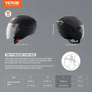VEVOR Motorradhelm Motocross-Helme 3/4 Gesicht Größe L, Helme aus ABS mit Bluetooth-Schlitz & Wechselglas, DOT-geprüfter bequemer Motocross-Helm, für Jugendliche & Erwachsene schwarz VEVOR Motorradhelm Motocross-Helme 3/4 Gesicht Größe L, Helme aus ABS mit Bluetooth-Schlitz & Wechselglas, DOT-geprüfter bequemer Motocross-Helm, für Jugendliche & Erwachsene schwarz