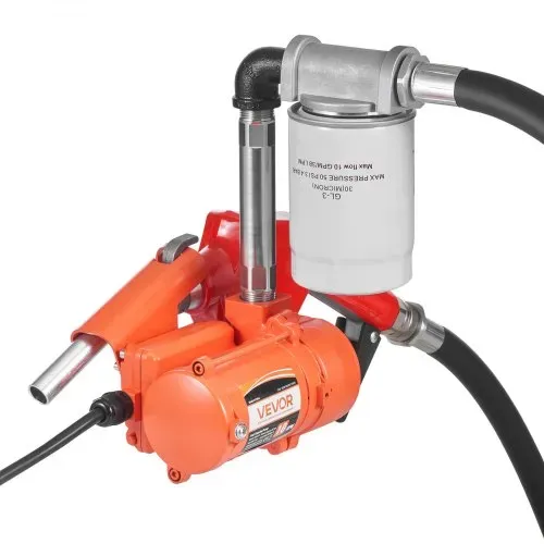 VEVOR Kraftstoffpumpe, 12 V DC, 37 L/min, Dieselpumpen-Set, mit automatischer Abschaltdüse, Förderschlauch, Überhitzungsschutz, Stromkabel, explosionsgeschützt, für Benzin, Diesel & Kerosin – Bild 10