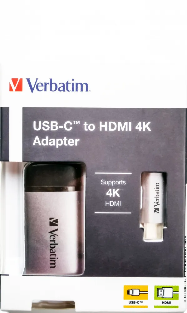 Verbatim 49143 Videokabel-Adapter 0,1 m USB Typ-C HDMI Schwarz, Silber – Bild 2