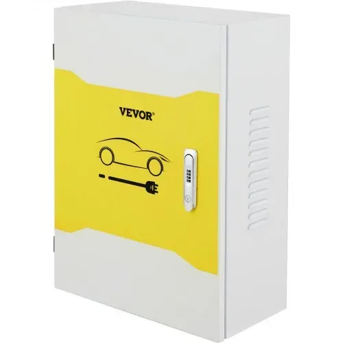 VEVOR Tesla-Ladestationsbox, 70 x 50 x 25 cm, Outdoor-Kabelbox, Ladebox, Kabel-Organizer, IP32 wasserdicht, staubdicht, Cool Roll Steel-Elektrogehäusebox, für Tesla-Wandanschluss – Bild 9