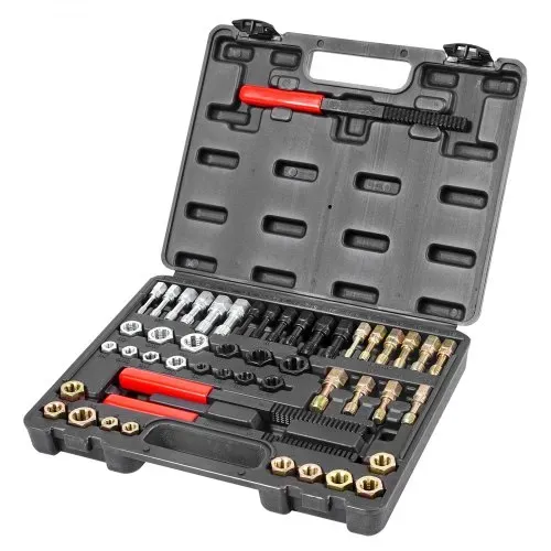 VEVOR 49-teiliges Gewindefräser-Set UNC UNF & metrisches Gewindewiederherstellungswerkzeug, Nachgewinde-Werkzeugsatz mit Gewindebohrern Schneideisen Gewindefeilen für Mechaniker und Heimwerker – Bild 9