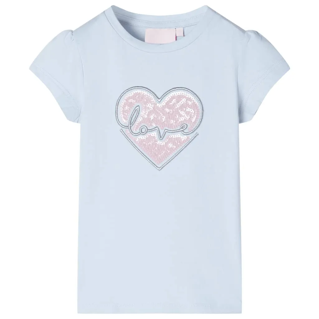 vidaXL Kinder-T-Shirt Hellblau 92 vidaXL Kinder-T-Shirt Hellblau 92