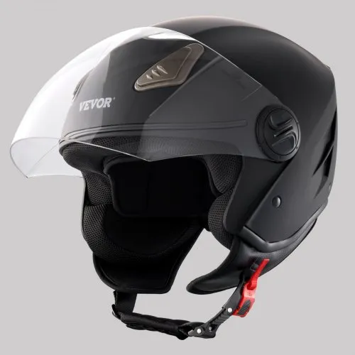 VEVOR Motorradhelm Motocross-Helme 3/4 Gesicht Größe S, Helme aus ABS mit Bluetooth-Schlitz & Wechselglas, DOT-geprüfter bequemer Motocross-Helm, für Jugendliche & Erwachsene schwarz VEVOR Motorradhelm Motocross-Helme 3/4 Gesicht Größe S, Helme aus ABS mit Bluetooth-Schlitz & Wechselglas, DOT-geprüfter bequemer Motocross-Helm, für Jugendliche & Erwachsene schwarz
