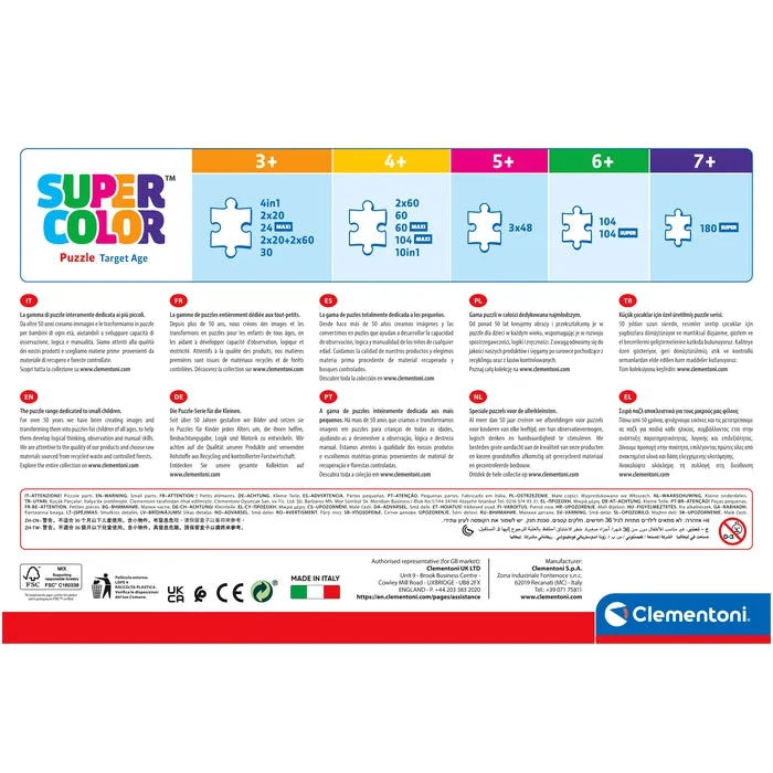 Clementoni Supercolor Disney Princess Puzzlespiel 104 Stück(e) Cartoons – Bild 3