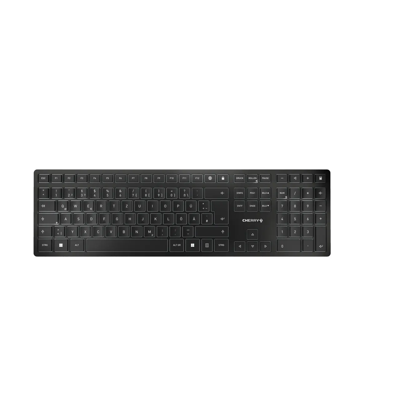 CHERRY KW 9100 SLIM Tastatur Universal RF Wireless + Bluetooth QWERTZ Deutsch Schwarz CHERRY KW 9100 SLIM Tastatur Universal RF Wireless + Bluetooth QWERTZ Deutsch Schwarz