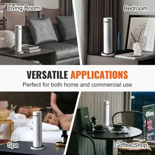 VEVOR Duftluftmaschine für Zuhause, 120 ml Bluetooth Smart Kaltluftdiffusor, 93,4 m² wasserloser Duftluftdiffusor für ätherische Öle, bodenstehende Aromatherapiemaschine für Spa, Yoga, Zuhause, Büro, – Bild 5