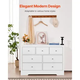VEVOR Kommode mit 7 Schubladen & Kippschutz, minimalistischer moderner Schubladenschrank (400 x 1199 x 813 mm) Organizer Schubladenkommode für Wohnzimmer Schlafzimmer Eingangsbereich Flur (weiß) VEVOR Kommode mit 7 Schubladen & Kippschutz, minimalistischer moderner Schubladenschrank (400 x 1199 x 813 mm) Organizer Schubladenkommode für Wohnzimmer Schlafzimmer Eingangsbereich Flur (weiß)