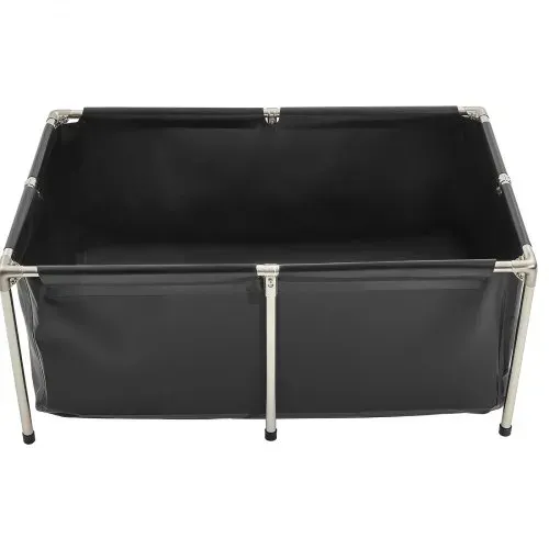 VEVOR Fischteich aus Segeltuch, 480 L Fischtank, faltbares PVC-Koi-Aquarium, Fischbecken mit stabilem Rahmen & Ablassventil, für Aquakultur, Koi-Zucht & Bewässerung 1200x800x500 mm – Bild 8