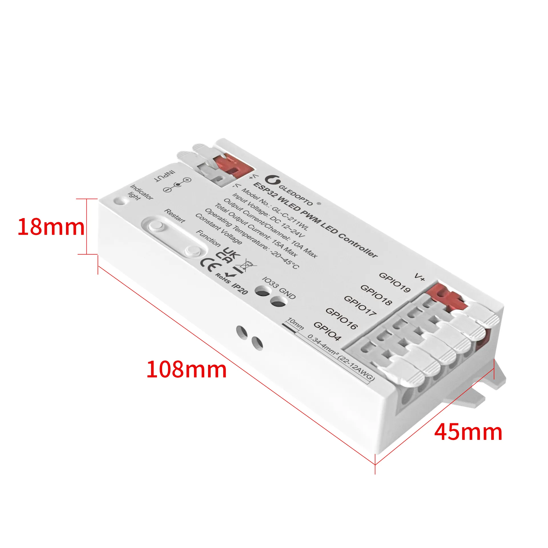 Synergy 21 LED Serie EOS 55 WLED Controller ESP32 PWM 5in1 12/24V – Bild 7