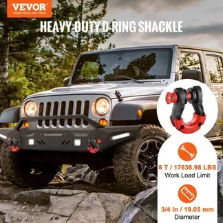 VEVOR 2er-Pack 3/4 Zoll D-Ring-Schäkel mit 7/8 Zoll Schraubstift Bruchfestigkeit 30000kg VEVOR 2er-Pack 3/4 Zoll D-Ring-Schäkel mit 7/8 Zoll Schraubstift Bruchfestigkeit 30000kg
