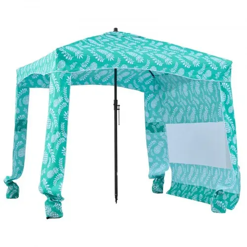 VEVOR Strand-Cabana 183 x 183 cm Strandüberdachung mit Seitenwand, UPF 50+ Sonnenschutz, Strandpavillon mit Sandsäcken, tragbarer Sonnenschutz Sonnenschirm für die ganze Familie und Freunde – Bild 10