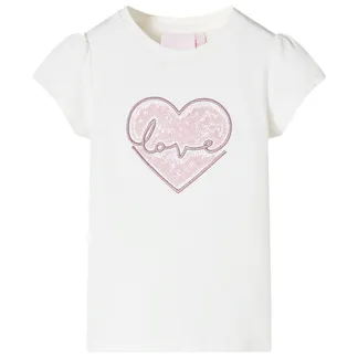 vidaXL Kinder-T-Shirt Ecru 92 vidaXL Kinder-T-Shirt Ecru 92