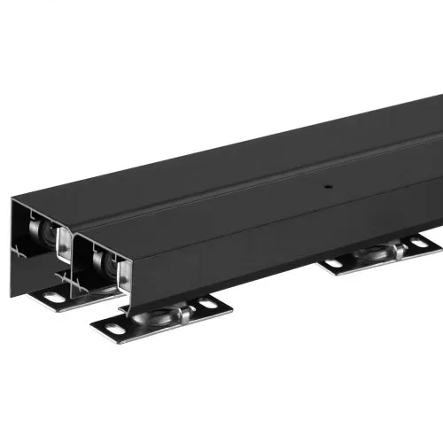 VEVOR Schiebetür-Beschlagschienensatz Schiebetürsystem 2438 mm, Doppelschienen Schiebetürsystem aus Aluminiumlegierung, passende Türbreite 1232 mm x 2, Schiebetürbeschlag 68 kg belastbar – Bild 8