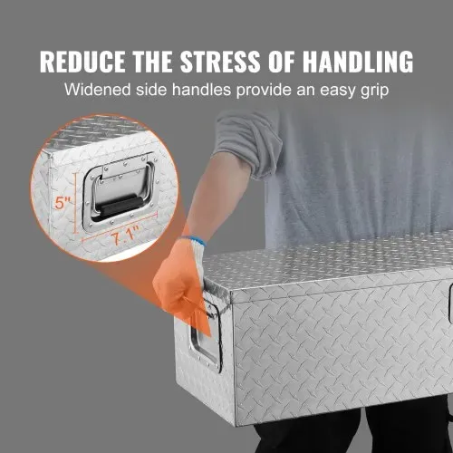 VEVOR 1219 x 381 x 381 mm Werkzeugkasten für Lkw-Ladefläche, Abschließbar 177 L Truckbox Werkzeugbox Aufbewahrungs-Werkzeugkasten, 50 kg Tragfähigkeit Werkzeugkiste Organizer für Wohnmobil, PKW usw. – Bild 4