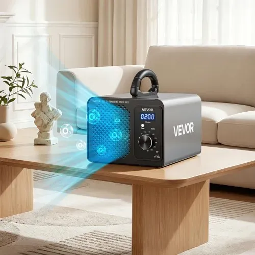 VEVOR Ozongenerator 36000mg/h, Industrielles Ozongerät mit 15s Startverzögerung 120min Timer & Drehgeberknopf, Ozonisator für Max. 300㎡, Ozon-Luftreiniger gegen Gerüche für Autos Hotels Wohnungen – Bild 7