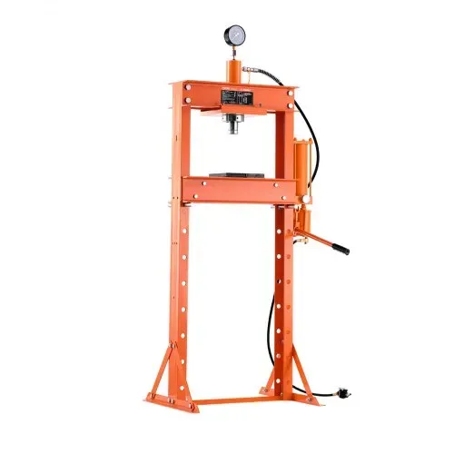 VEVOR hydraulische Werkstattpresse 20 t (H-Rahmen) mit Pressplatte, einstellbare Hydraulikpresse (Max. Zylinder 14 cm) mit Dreieckstütze, geeignet zum Biegen & Richten & Stanzen Orange – Bild 10