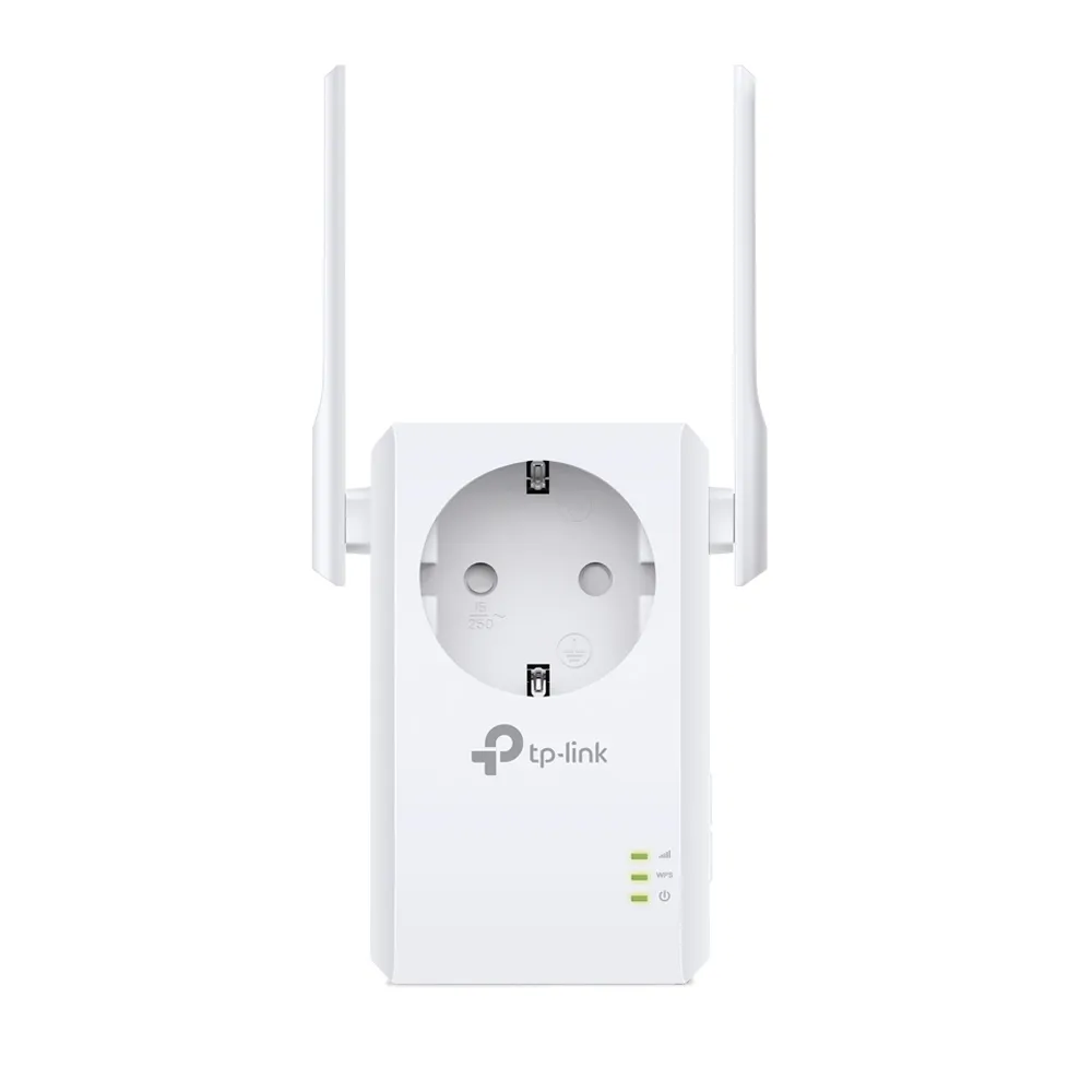 TP-Link 300 Mbit/s-WLAN-Repeater mit integrierter Steckdose TP-Link 300 Mbit/s-WLAN-Repeater mit integrierter Steckdose